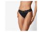Culotte noire en coton avec dentelle.