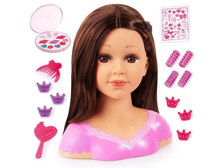 Tête à Coiffer Et Maquiller Fille - 35 Accessoires, Poupée Demi-Corps, Sèche-Cheveux, Jeu Créatif 1-9 Ans - 8