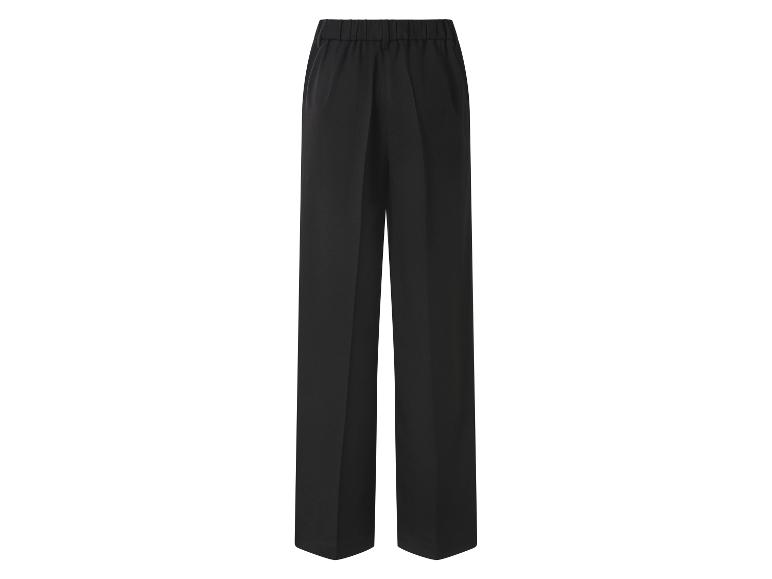 Pantalon noir coupe droite avec taille élastique