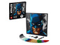 Set LEGO Art avec l'image de Batman, Joker et Harley Quinn.