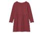 Robe rouge foncé pour fille à manches longues.