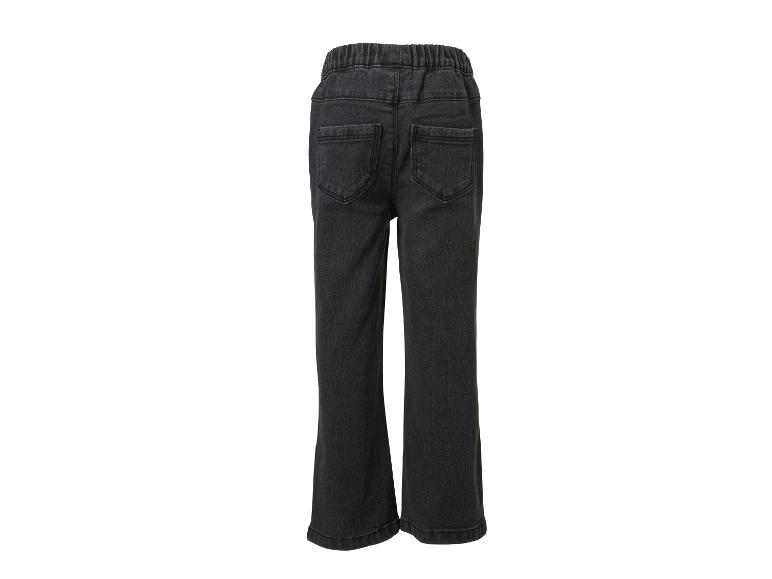 Jean noir pour enfant avec taille élastique et poches arrière.