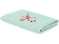 Serviette menthe avec broderie de canne à sucre