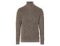 Pull-over marron pour homme à fermeture éclair.