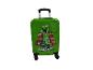 Valise enfant verte avec un personnage pixélisé et des blocs de TNT, avec un logo de jeu.