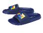 Claquettes bleues Crivit avec logo Trek.