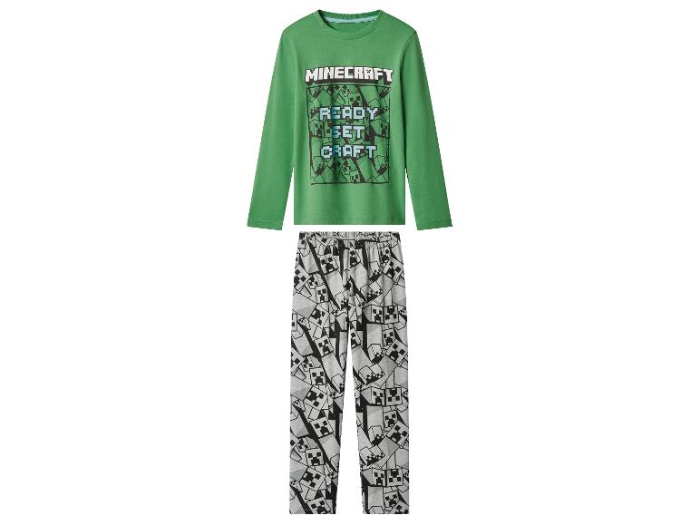 Pyjama vert Minecraft à manches longues et pantalon à motif Creeper