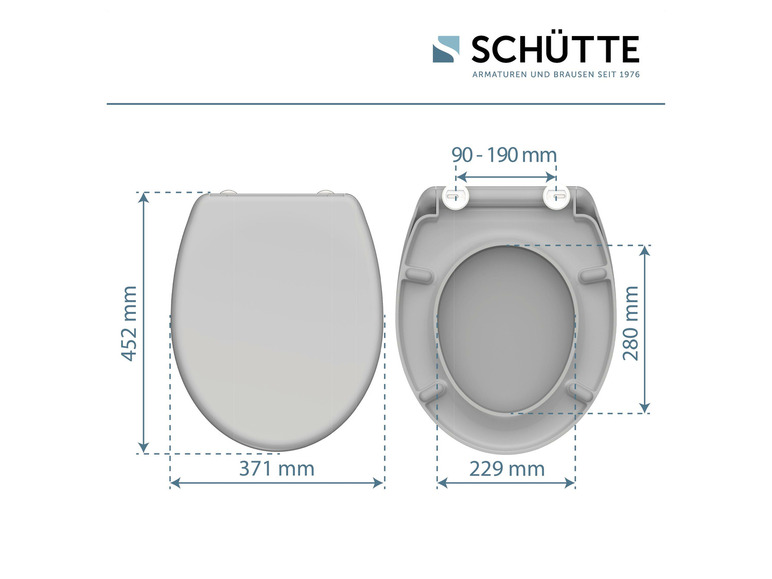 Aller en mode plein écran : Schütte Abattant WC, avec fermeture en douceur - Image 19