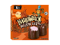 Halloween Schaumküsse, 16 gâteaux guimauve enrobés de chocolat avec garniture rose, 225g.