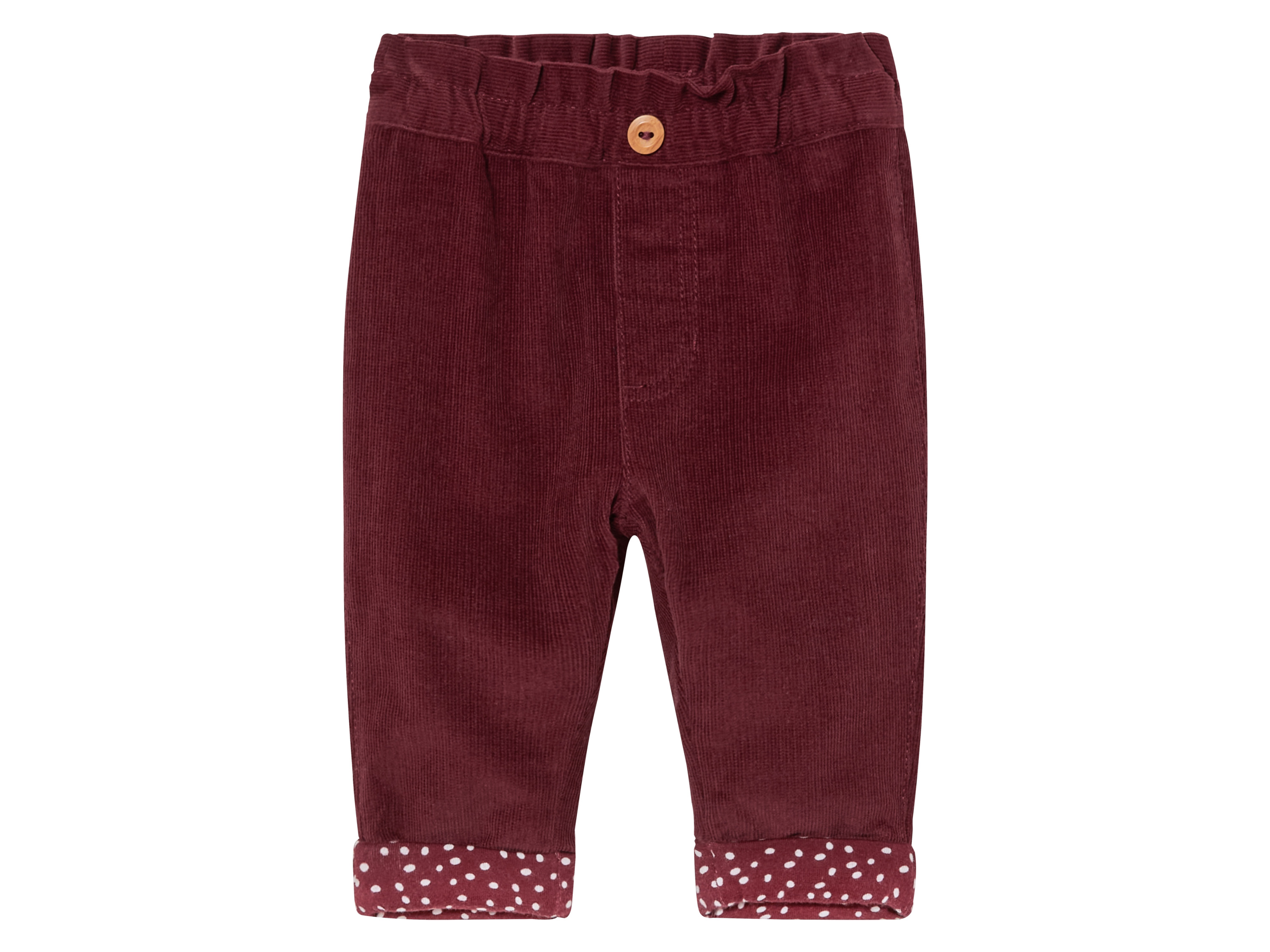lupilu® Pantalon en velours bébé (12-24 mois, rouge foncé)