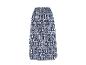 Jupe longue à motifs bleus et blancs avec taille élastiquée