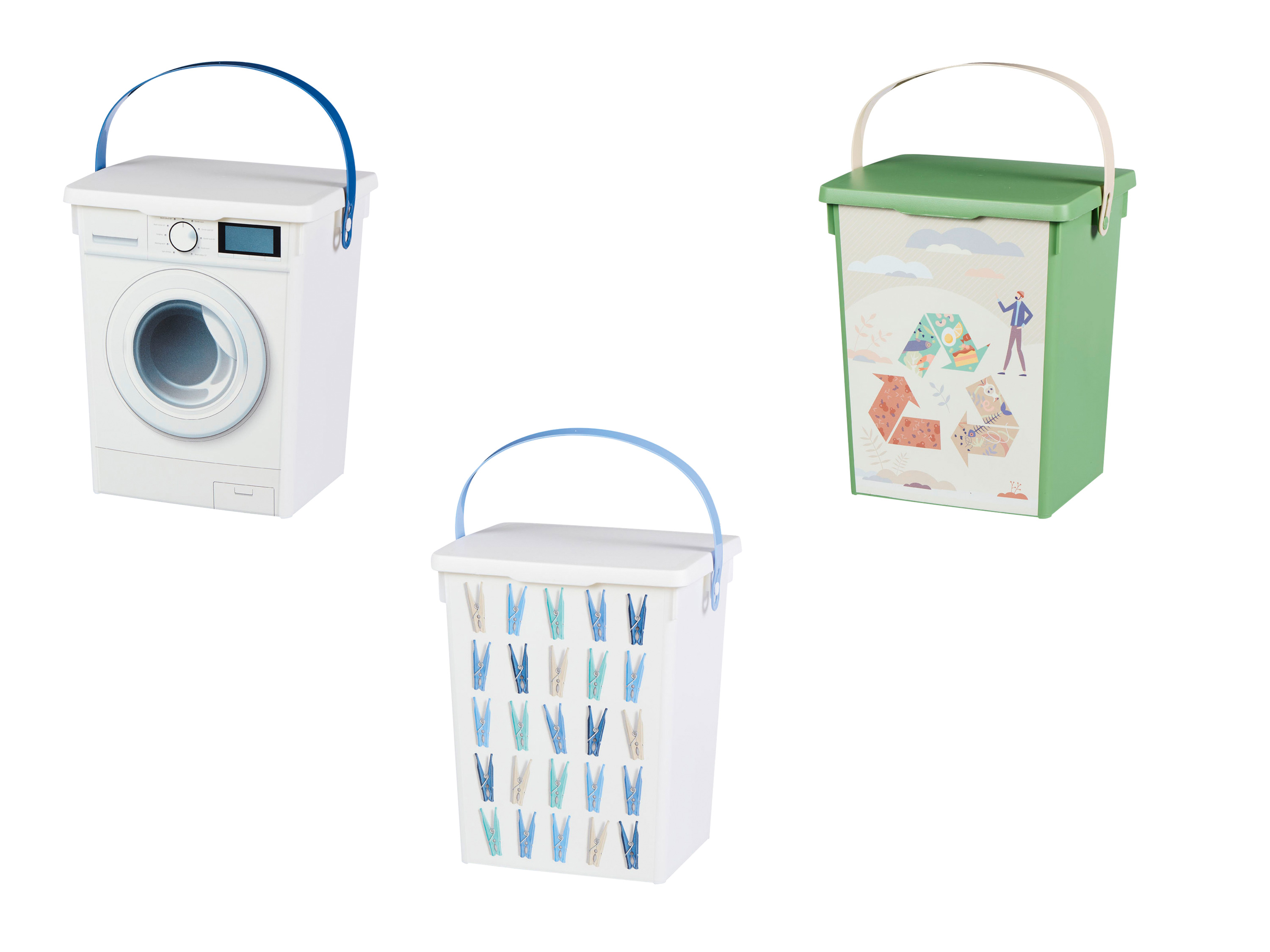 LIVARNO home Seau à couvercle décoré 5L