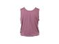 Débardeur d'entraînement violet sans manches avec encolure ronde et détails en maille.