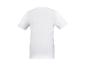 Vue de dos d'un t-shirt blanc uni à manches courtes.