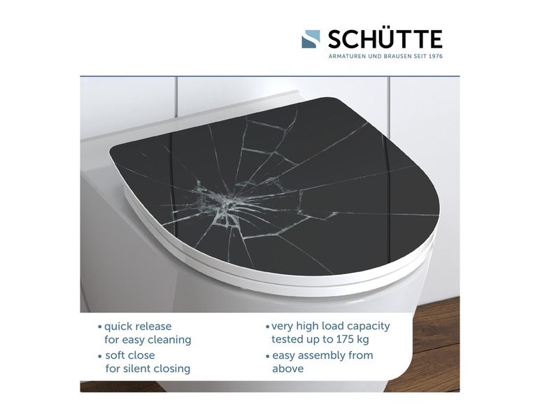 Aller en mode plein écran : Schütte Abattant WC High Gloss, avec fermeture en douceur - Image 7