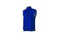 Gilet bleu sans manches, zippé.