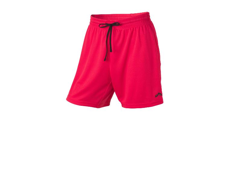 Short de sport rouge avec cordon de serrage noir et petit logo noir