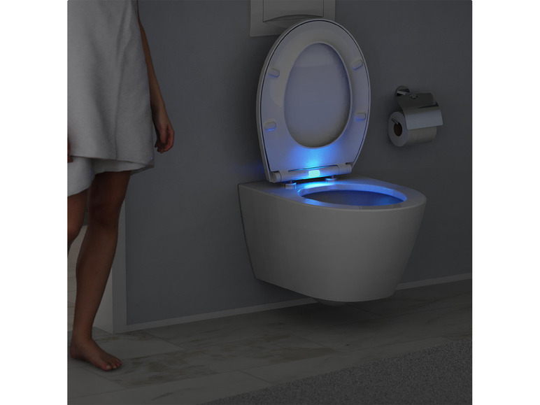 Aller en mode plein écran : Schütte Abattant WC, avec fermeture en douceur et veilleuse LED - Image 3