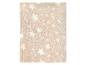 Douce couverture beige à motifs étoiles.