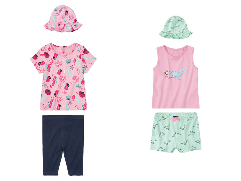 Aller en mode plein écran : lupilu® Ensemble petite fille, 3 pièces - Image 1