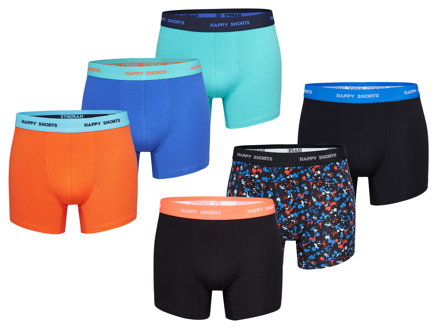 Happy Shorts Lot de 3 boxers homme