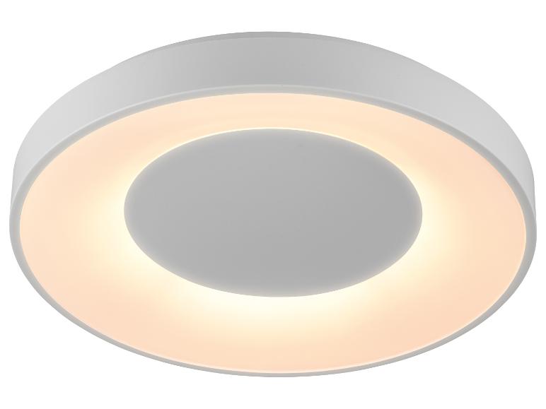 Plafonnier LED rond blanc avec éclairage blanc chaud