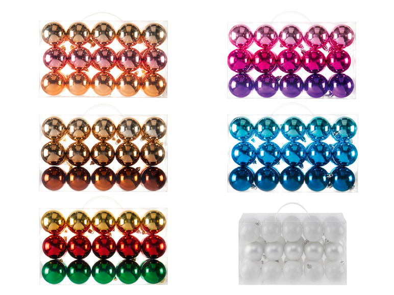 Aller en mode plein écran : LIVARNO home Boules de Noël, 30 pièces - Image 1