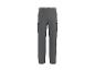 Pantalon de travail gris avec poches latérales et détails noirs.