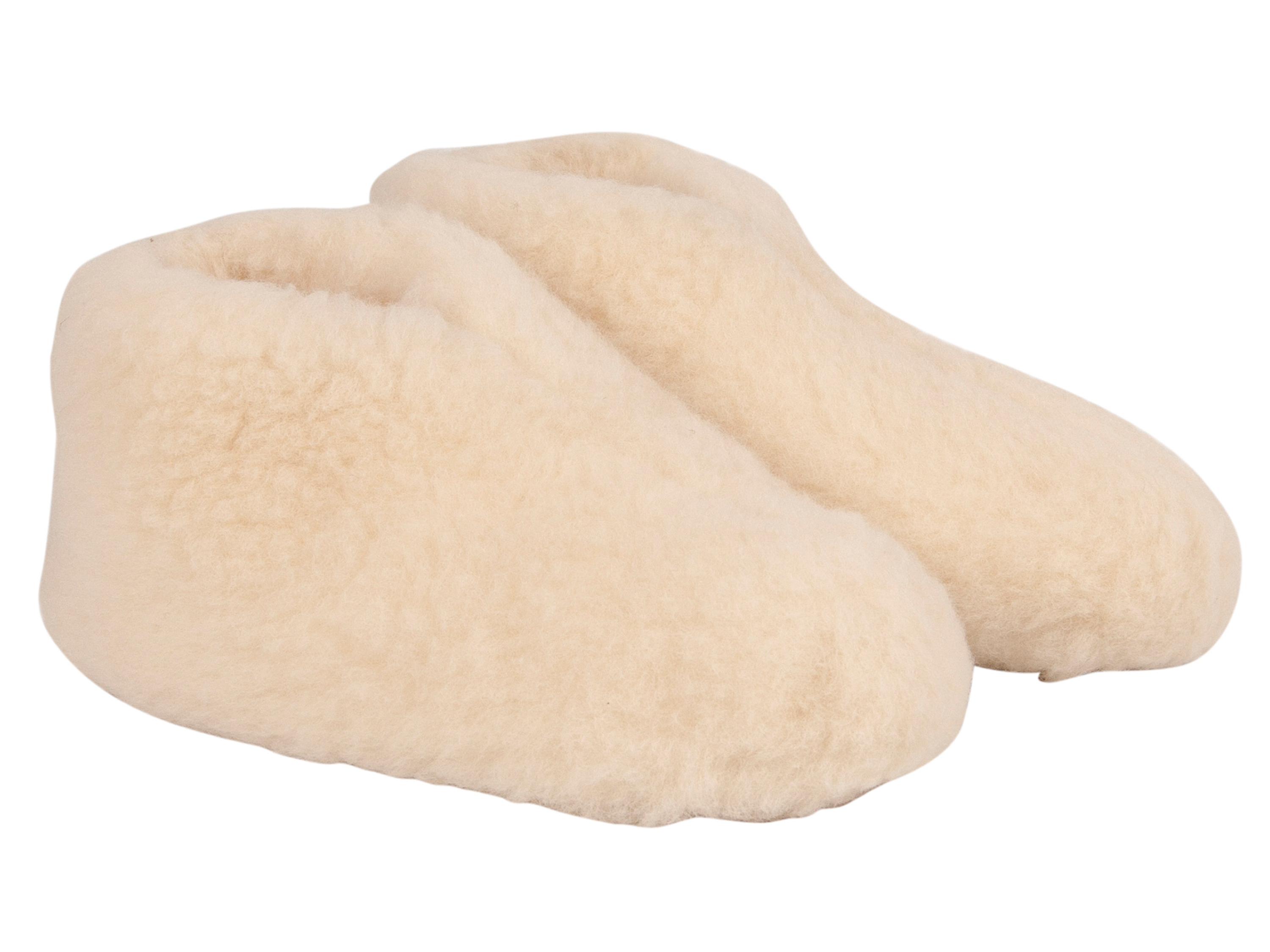 TXL Comfort Pantoufles basses en laine (blanc, 36/38)