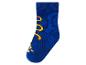 Chaussette bleue pour enfant avec motif Sonic the Hedgehog et anneaux dorés.
