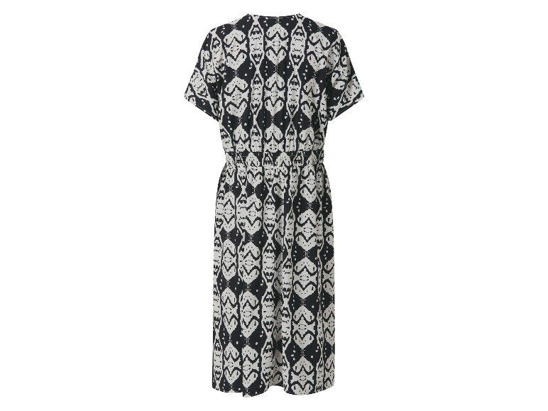 Robe longue d'été à manches courtes et imprimé ikat.