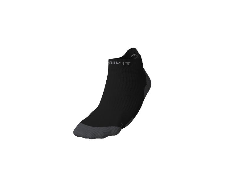 Chaussettes courtes noires Crivit avec accents gris foncé