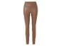 Leggings marron en simili cuir tendance.