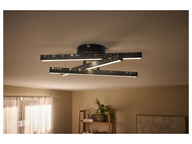 Plafonnier moderne noir à LED.