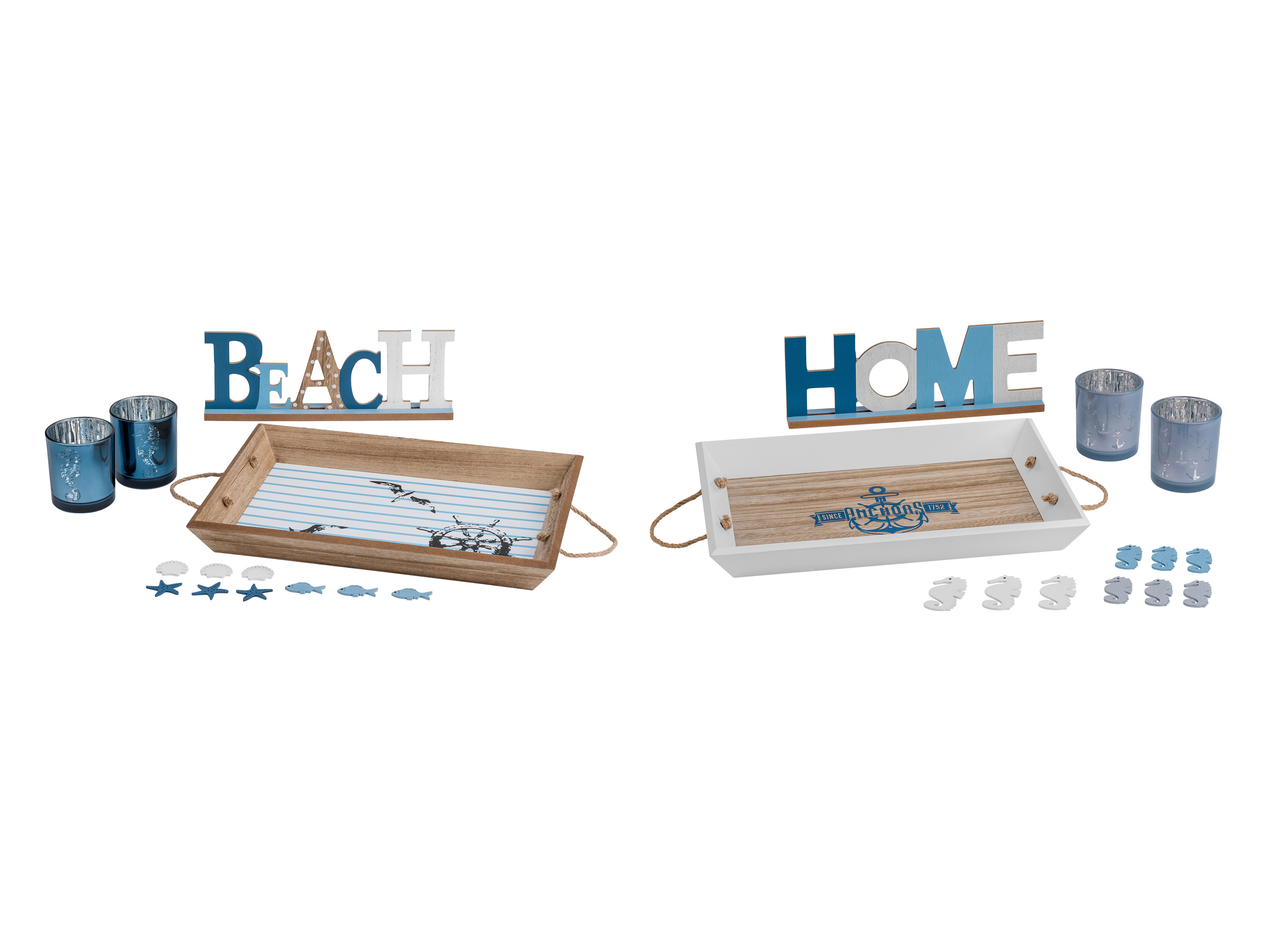 LIVARNO home Set de décoration style maritime, 13 pièces