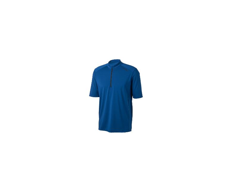 Maillot de cyclisme Crivit bleu pour homme avec fermeture éclair courte