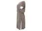 Robe taupe, style minimaliste, coupe droite.