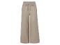 Pantalon large beige à cordon.