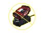 Une batterie Parkside X20 Team avec un design rouge et noir.