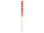 Chaîne en plastique rouge et blanche connectée.
