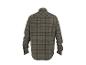 Chemise à carreaux à manches longues pour homme en marron et noir, vue de dos.