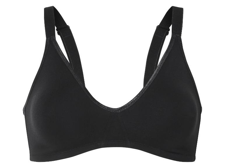 Soutien-gorge noir uni, style simple et confortable.