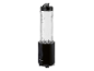 Un blender SilverCrest noir avec un récipient transparent.