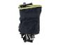 Sac de transport pliable noir avec bordure verte et poche en filet