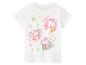 T-shirt blanc pour enfants avec un imprimé de trois personnages animaux et les textes : « Biggest sister », « Baby sister », « Big Brother ».