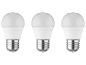 Trois ampoules LED au design classique.