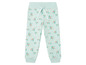 Pantalon menthe à fleurs pour filles.
