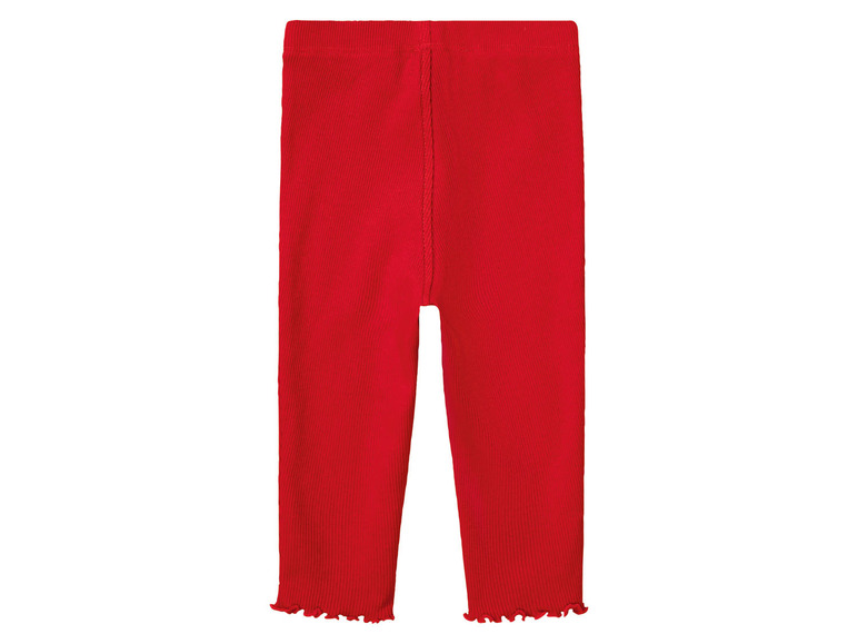 Leggings rouges à volants pour filles.