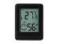 Thermo-hygromètre numérique noir avec écran affichant 27.9°C et 56% d'humidité.