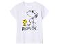 T-shirt blanc Peanuts avec Snoopy et Woodstock.